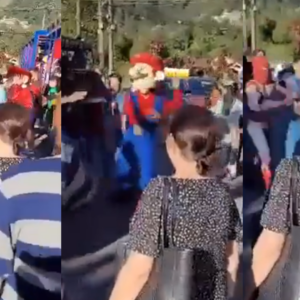 Pelea en brasil de mario bross, black panther y spider-man
