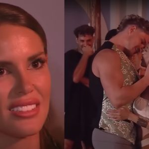 beso entre Oriana y Rai